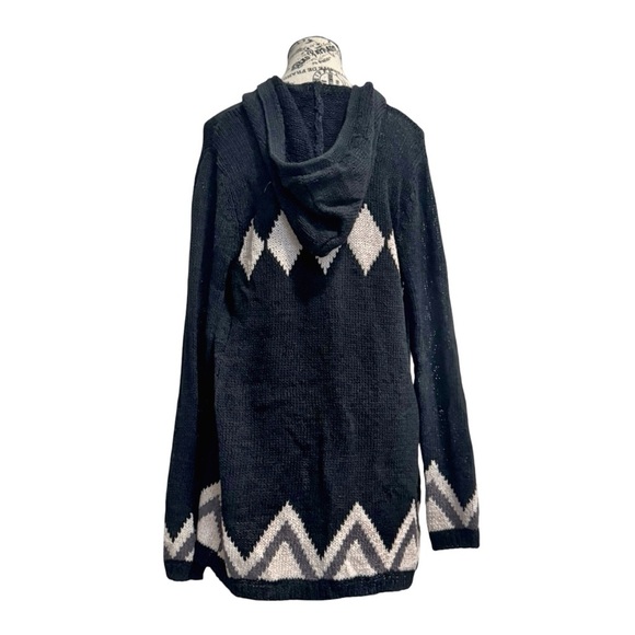Project Women’s Open Front Cardigan With Hood. Navy, Off-White. XS - Picture 8 of 12